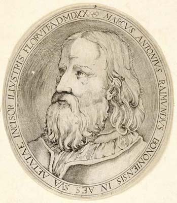 Giovanni Battista Franco detto il Semoleo - Ritratto di Marcantonio Raimondi